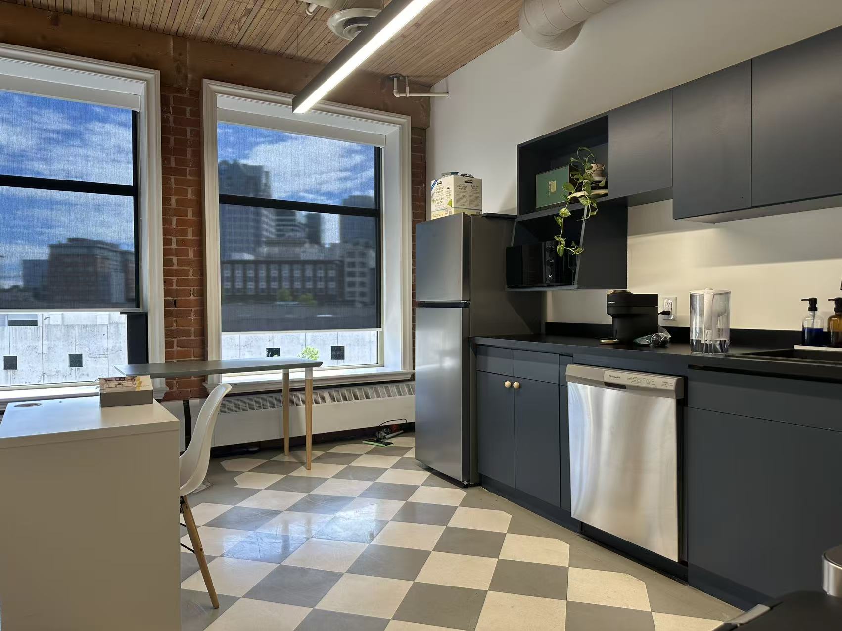 Kitchenette with coffee machine and appliances